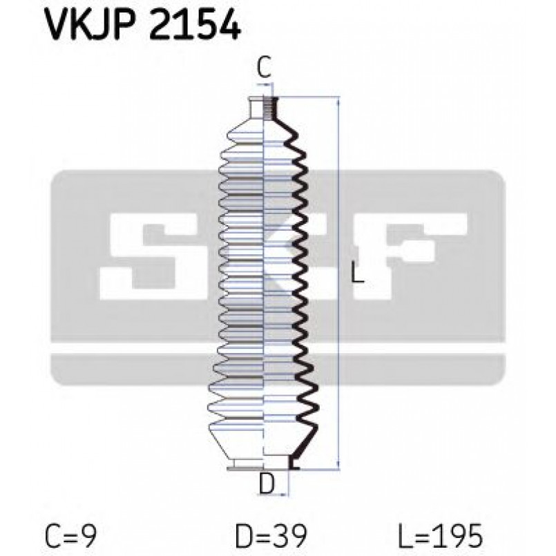 VKJP 2154 SKF - Пильовик привідного валу